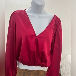 xs express hot pink blouse